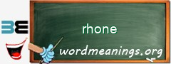 WordMeaning blackboard for rhone